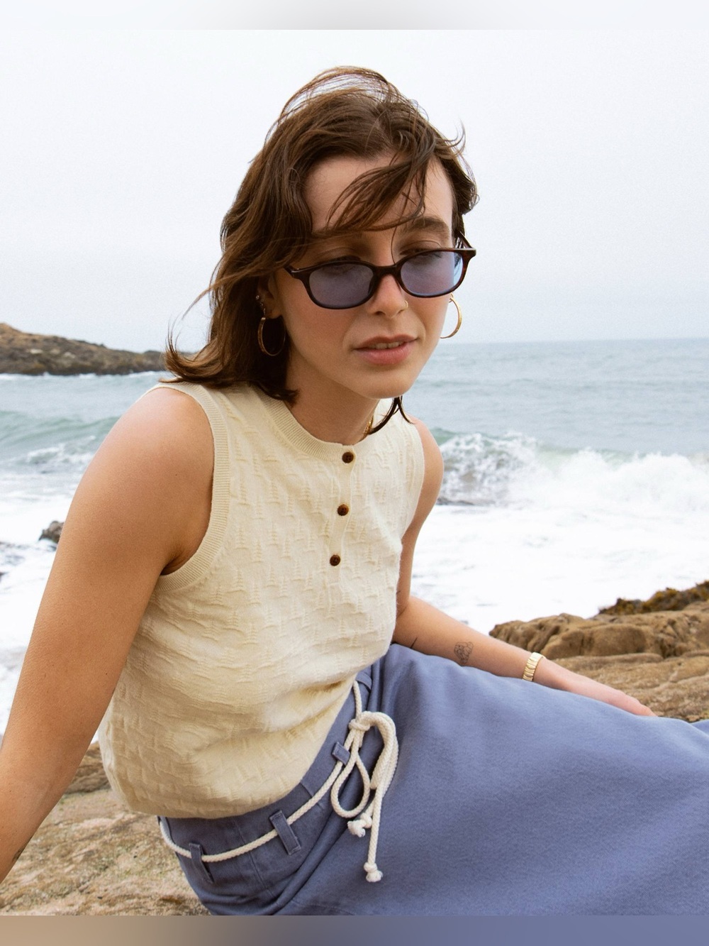 Levi's x Emma Chamberlain Butter Yellow Knit Top